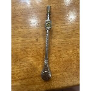 Vintage Argentina Yerba Mate Filtered Drinking Straw Patagonia Whale Souvenir